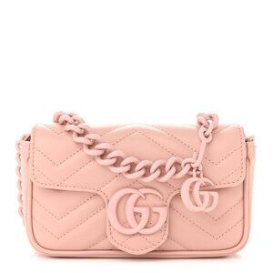 AUTHENTIC GUCCI Pink Leather Shoulder Bag